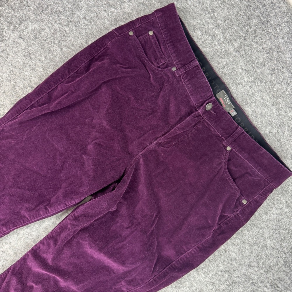 Torrid Bombshell Skinny Corduroy Pants Womens 22S Purple Stretch Mid Rise Crop